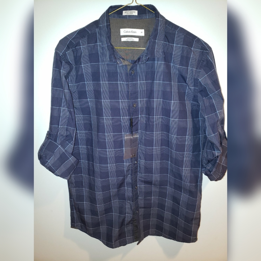 Calvin Klein Long Sleeve Plaid Shirt S
